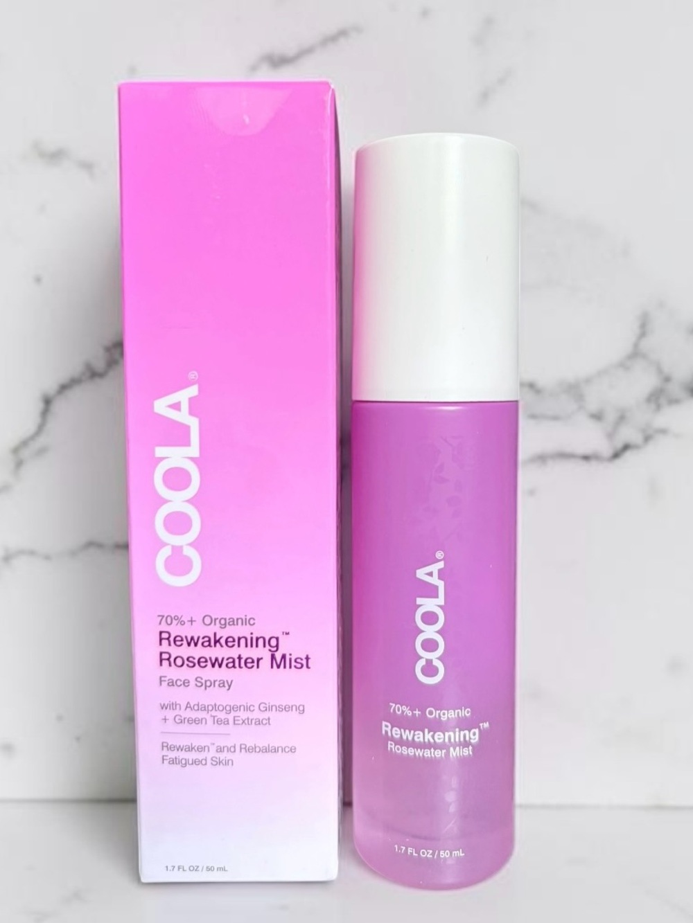 Coola 70% + Organic Rewakening Rosewater Mist NIB